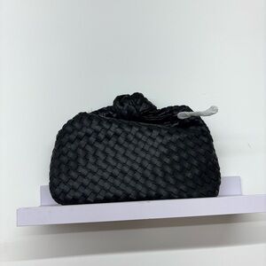 Elegant Black Woven Clutch